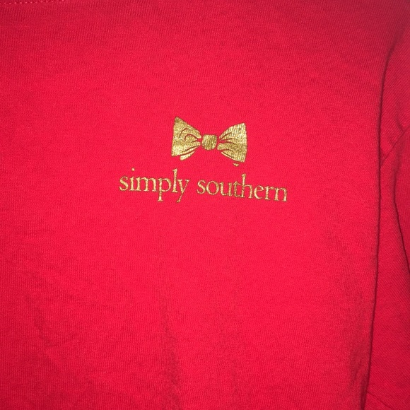 Girls 9-12 red simplysouthern holiday sweatshirt - Picture 2 of 5